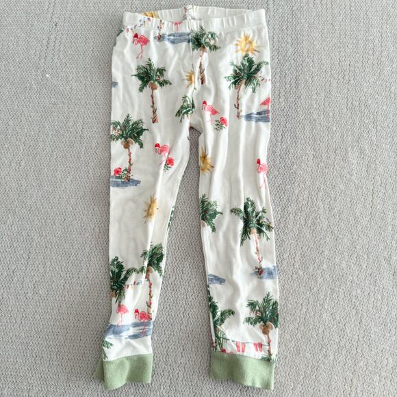 Burt's Bees White Tropical Christmas Two Piece Pajama Set 3T Organic Cotton - Picture 6 of 10